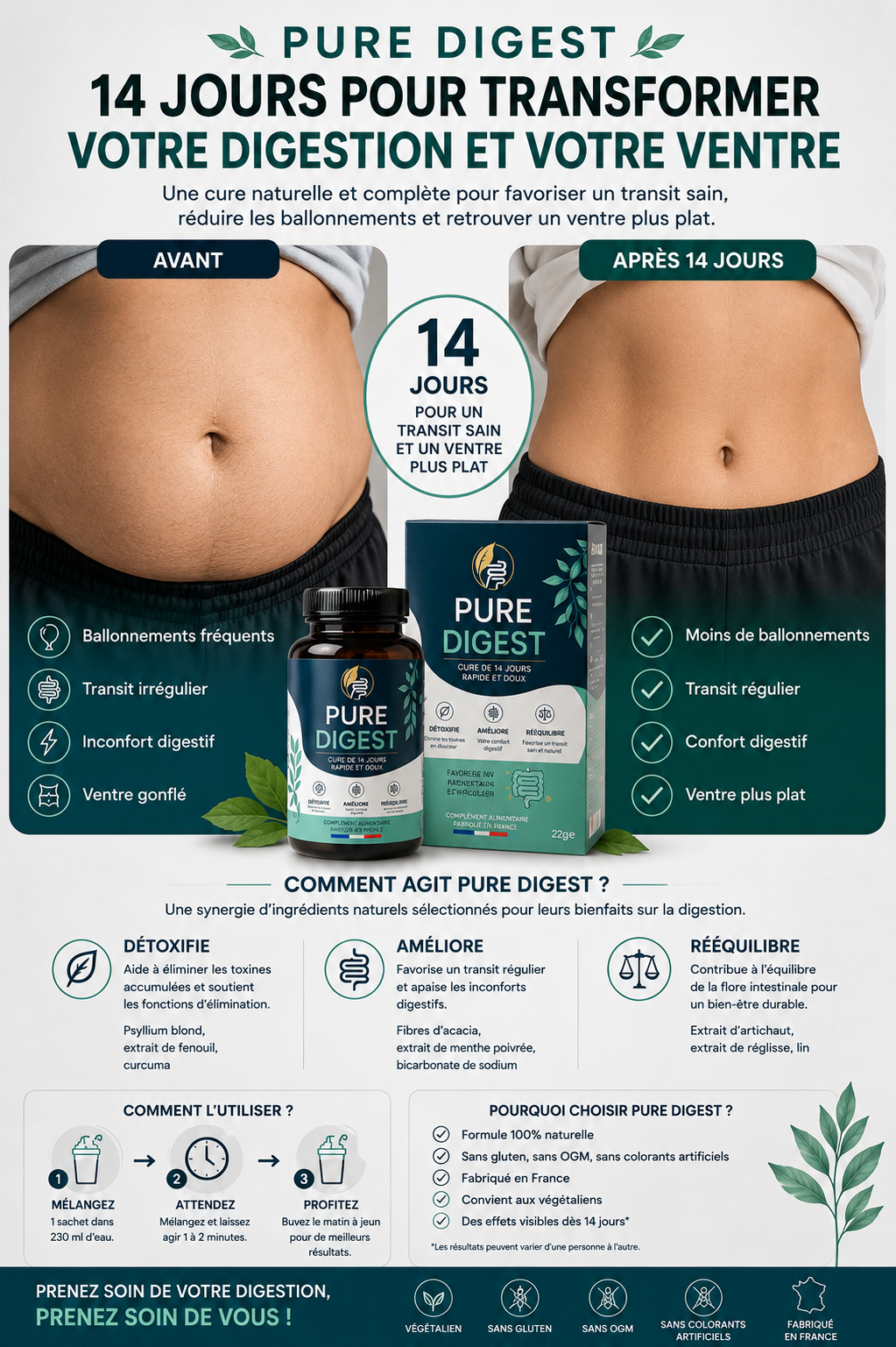 PURE DIGEST – Votre Alliée Pour un Confort Digestif au Quotidien